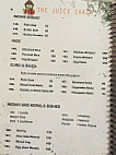 The Juice Shack menu