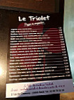 Le Triolet Sarl menu