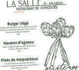 La Salle Brocante menu