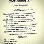 Chez Achille menu
