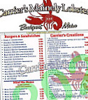 Carrier's Mainely Lobster menu