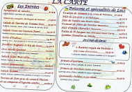 Le Chalet Du Coucou menu