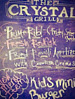 Crystal Grill menu