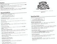 Bigelow Brewing Company menu