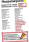Koy Haapalanpuisto menu