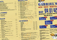 Pizzeria Gabriel menu