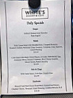 White's Bakery Cafe menu