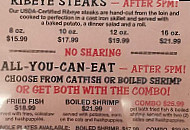 The Whistle Stop Cafe menu