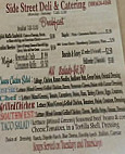 Side Street Deli Catering menu