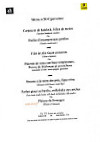 L'Oree des Charmes menu