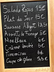 Auberge du Chateau d'Alleuze menu