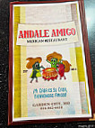 Andale Amigo menu