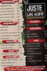 Juste Un Kiff menu