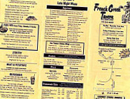French Creek Tavern Liquors menu