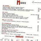 Madéluce menu