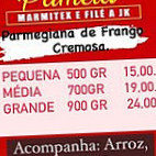 Pâmela Marmitex menu