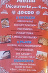 Le Bombay menu