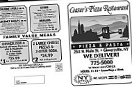 Ceasar's Pizza menu