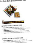 Brasserie De La Poste menu