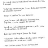 Les Oiseaux Cardápio