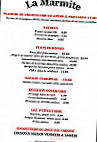 La Marmitte menu
