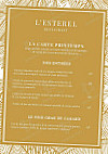 L'esterel menu