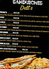 Dells Pizzaria menu