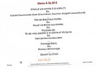 Le Saint Germain menu