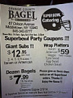 Orange County Bagel menu