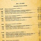 Restaurace Skála Malý Pivovar menu