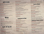 The Eis House menu