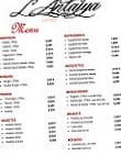 Antalya Kebab menu