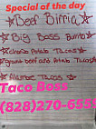 Taco Boss menu