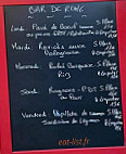 Le De Rome menu