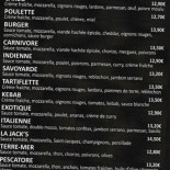 La piz'eoise Cardápio