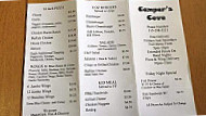 Campers Cove menu