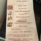 Affinity Traiteur menu