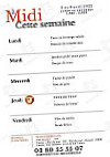 L'Escale menu