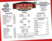 Our Place Grill menu