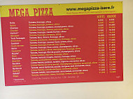 Mega Pizza Les Avenières menu