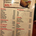 Azteca Mexican menu