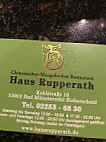 Haus Rupperath menu