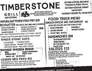 Timber Stone Grill menu