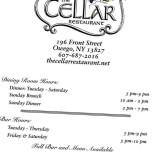 The Cellar Cardápio