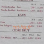 L'escale Cardápio