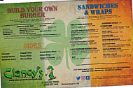 Clancy's Irish Sports Pub And Grill menu