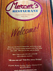 Mercer's Restaurants Incorporated menu