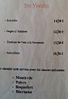 Les Petites Arcades menu