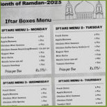 Nadeem's Buffet Cardápio