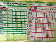 Tropical Smoothie Cafe menu